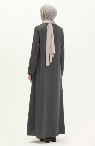 عباية بسحاب مقاس كبير 5032-06 رمادي 5032-06