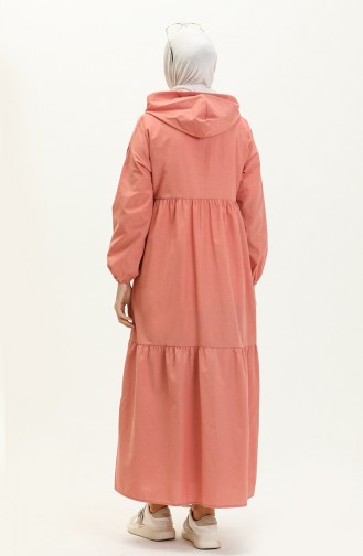 Terry Cotton Hooded Dress 24Y8884-02 Dusty Rose 24Y8884-02