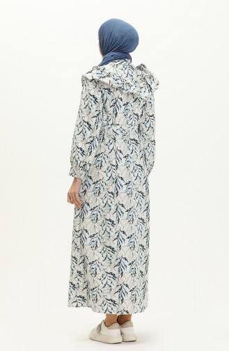 Leinen-Kleid mit Gürtel 24Y8941-05 Blau 24Y8941-05