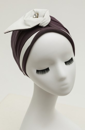 Turban Pret-a-Porter Couleur Aubergine 9031-16