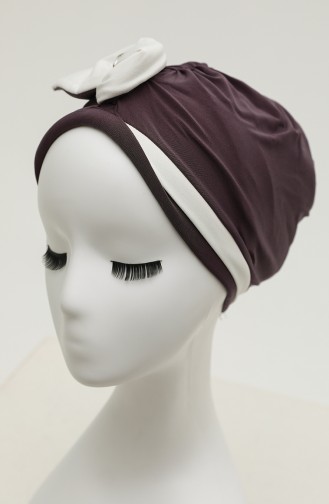 Aubergine Praktischer Turban 9031-16