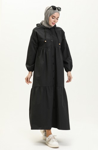 Terry Cotton Hooded Dress 24Y8884-01 Black 24Y8884-01