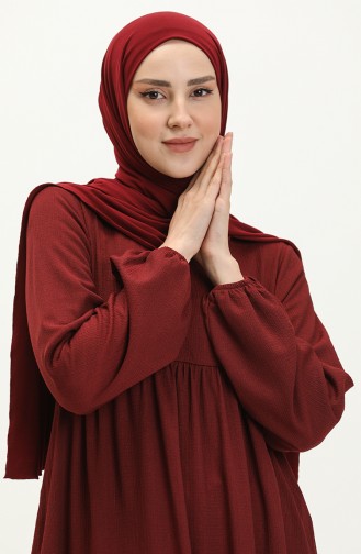 Weinrot Hijab Kleider 11m07-02