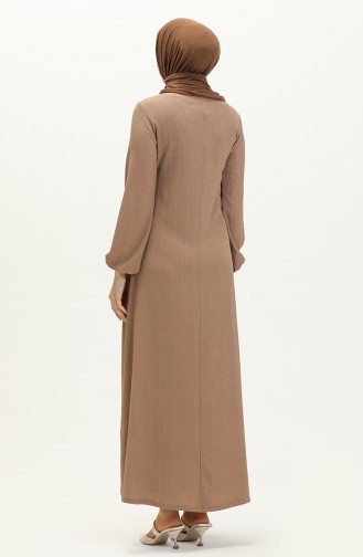 Yoke Hijab Dress 11M07-01 Light wheat 11M07-01