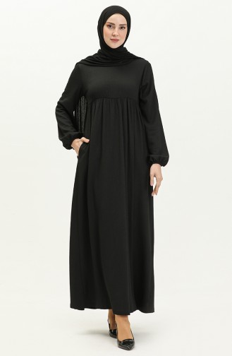 Schwarz Hijab Kleider 11m07-04