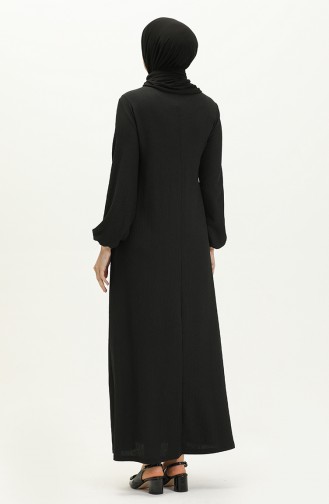 Schwarz Hijab Kleider 11m07-04
