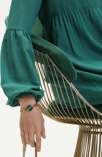 Kleid mit Ballonärmeln 1843-03 Smaragdgrün 1843-03