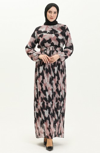 Plissiertes Chiffonkleid 0884A-01 Rose  0884A-01