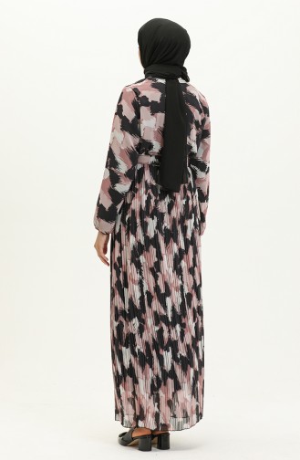 Plissiertes Chiffonkleid 0884A-01 Rose  0884A-01