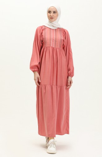Embroidered Dress 24Y8855-01 Dusty Rose 24Y8855-01