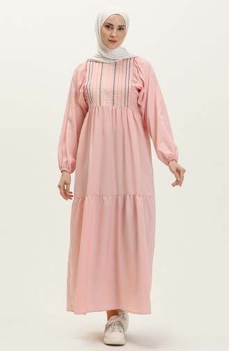 Besticktes Kleid 24Y8855-02 Puder 24Y8855-02