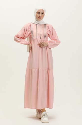 Besticktes Kleid 24Y8855-02 Puder 24Y8855-02