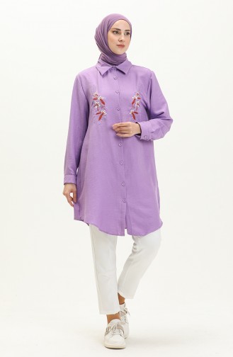 Embroidered Tunic 1006-04 Lilac 1006-04
