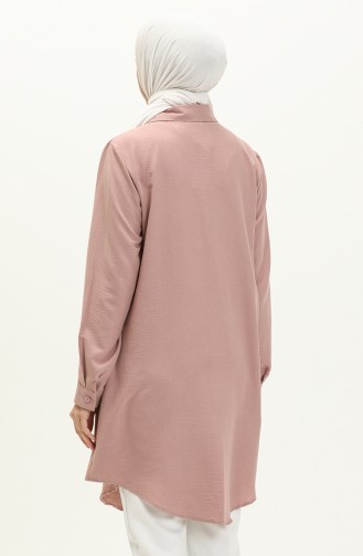 Nakışlı Tunik 1006-05 Pudra