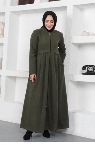 Geplooide Gestempelde Hijab-cape 0024-03 Kaki 0024A-03
