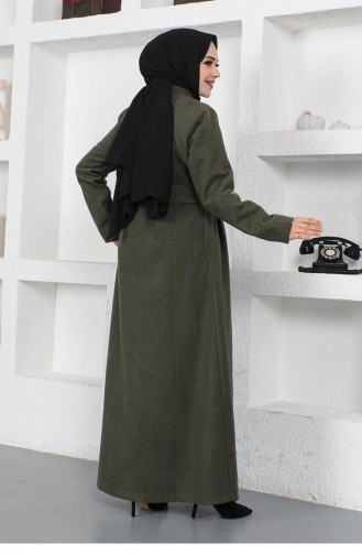 Geplooide Gestempelde Hijab-cape 0024-03 Kaki 0024A-03