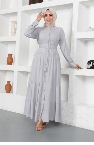 Gray Hijab Dress 0222SGS.GRI