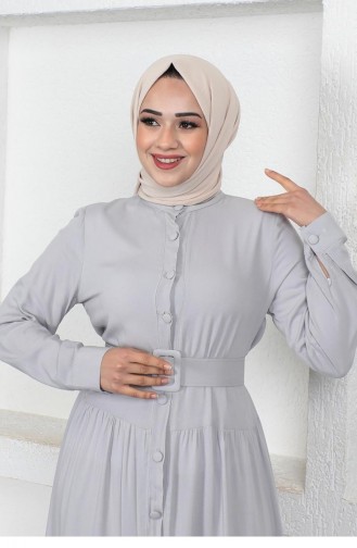 Gray Hijab Dress 0222SGS.GRI