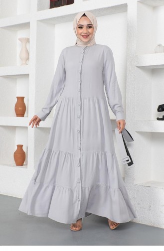 Gray Hijab Dress 0222SGS.GRI