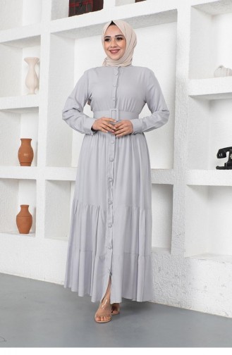 Gray Hijab Dress 0222SGS.GRI