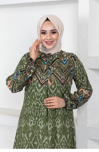 Khaki Hijab Kleider 0289SGS.HAK