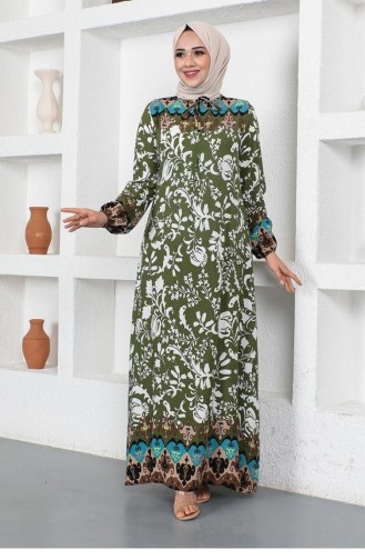 Khaki Hijab Dress 0290SGS.HAK