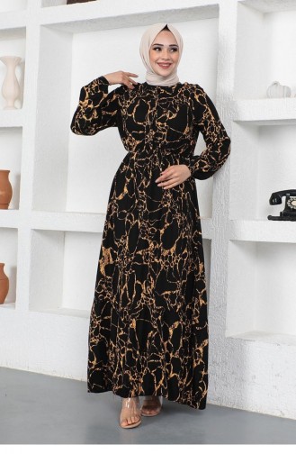 Schwarz Hijab Kleider 0291SGS.SYH