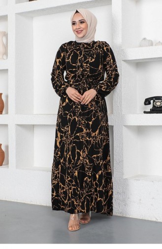 Schwarz Hijab Kleider 0291SGS.SYH