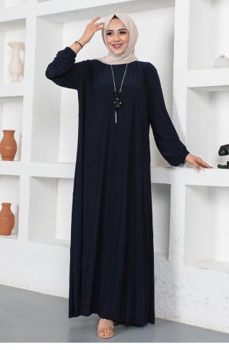 Navy Blue Hijab Dress 1052MG.LCV