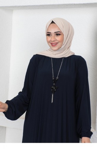 Navy Blue Hijab Dress 1052MG.LCV
