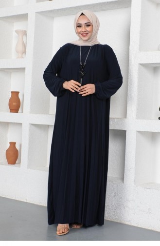 Navy Blue Hijab Dress 1052MG.LCV