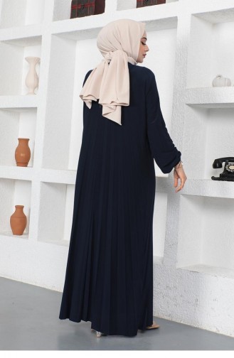 Navy Blue Hijab Dress 1052MG.LCV