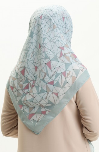 Printed Scarf KRK-06 Aqua Green 06