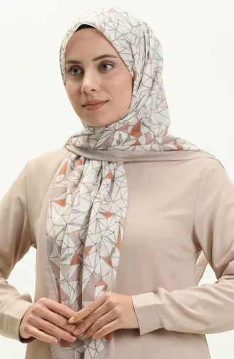 Printed Scarf KRK-08 Light Mink Tan 08