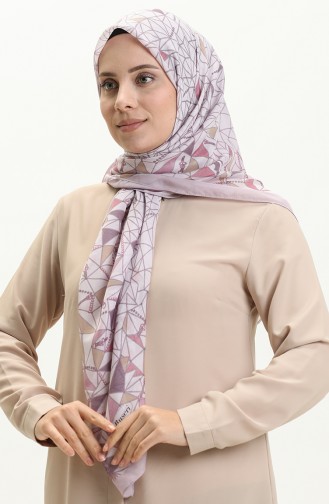 Printed Scarf KRK-09 Lilac 09