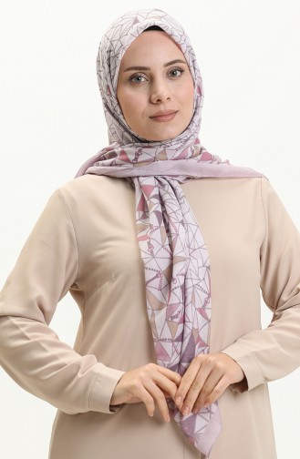 Printed Scarf KRK-09 Lilac 09