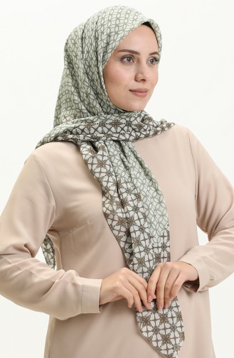 Printed Scarf LCV-04 Green Mink 04