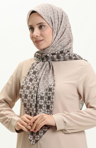 Printed Scarf LCV-05 Mink Brown 05