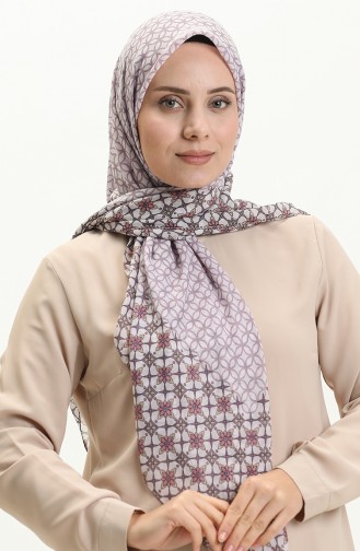 Printed Scarf LCV-06 Lilac Pink 06