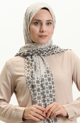 Printed Scarf LCV-08 Cream Mink 08