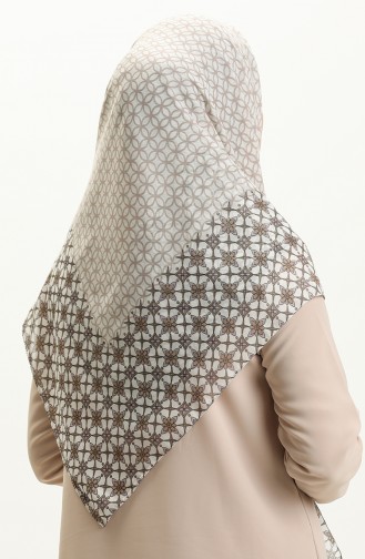 Printed Scarf LCV-08 Cream Mink 08