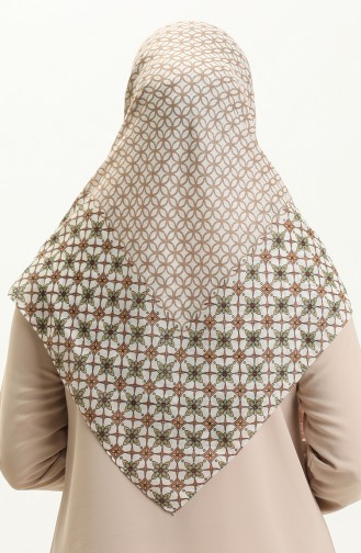 Printed Scarf LCV-09 Cream Green 09