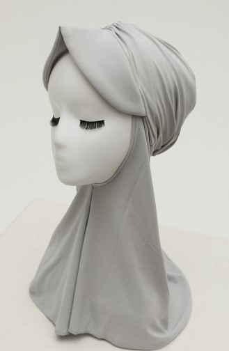 Silbergrau Praktischer Turban 0044-20