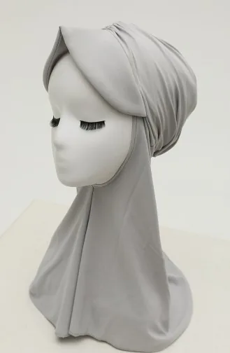 Silver Gray Ready to wear Turban 0044-20