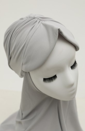 Silbergrau Praktischer Turban 0044-20