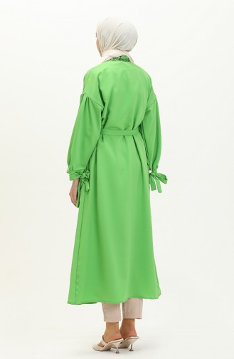 Bestickter Kimono in Übergröße 24Y8852-03 Pistaziengrün 24Y8852-03