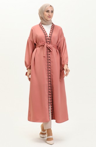 Plus Size Embroidered Kimono 24Y8852-06 Dusty Rose 24Y8852-06