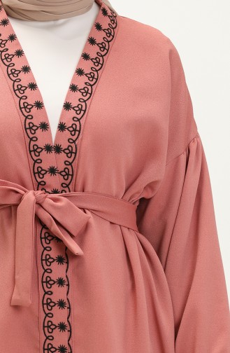 Plus Size Embroidered Kimono 24Y8852-06 Dusty Rose 24Y8852-06