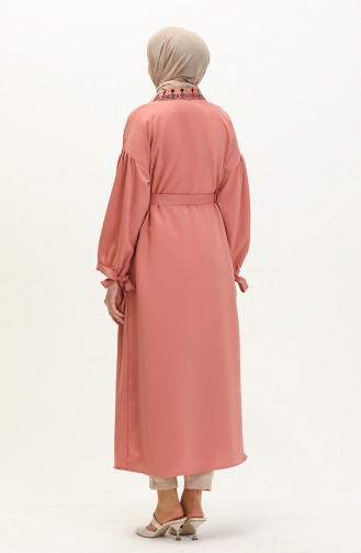 Plus Size Embroidered Kimono 24Y8852-06 Dusty Rose 24Y8852-06