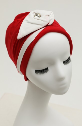 Rot Praktischer Turban 9031-08